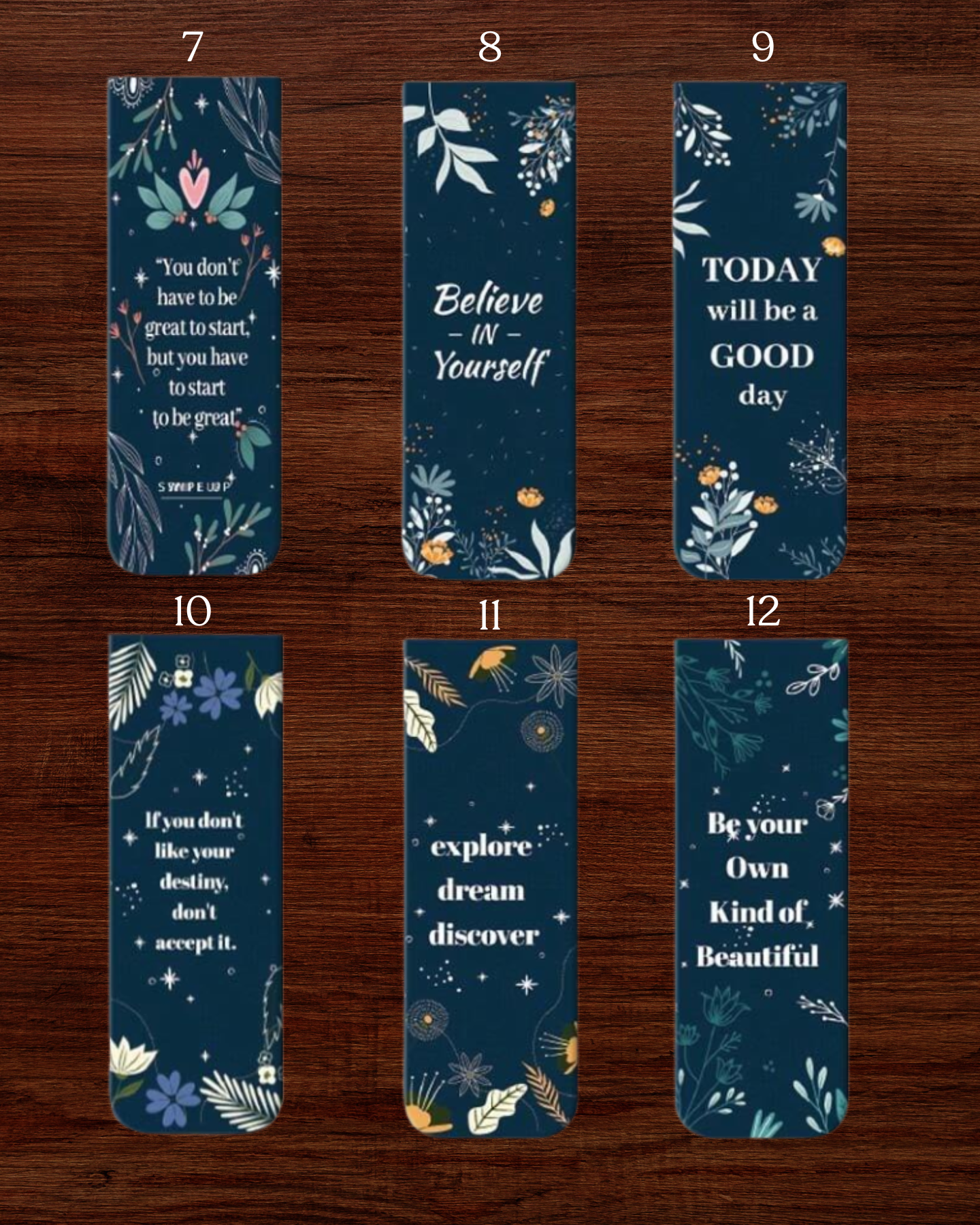 Pep Talk Magnetic Bookmarks