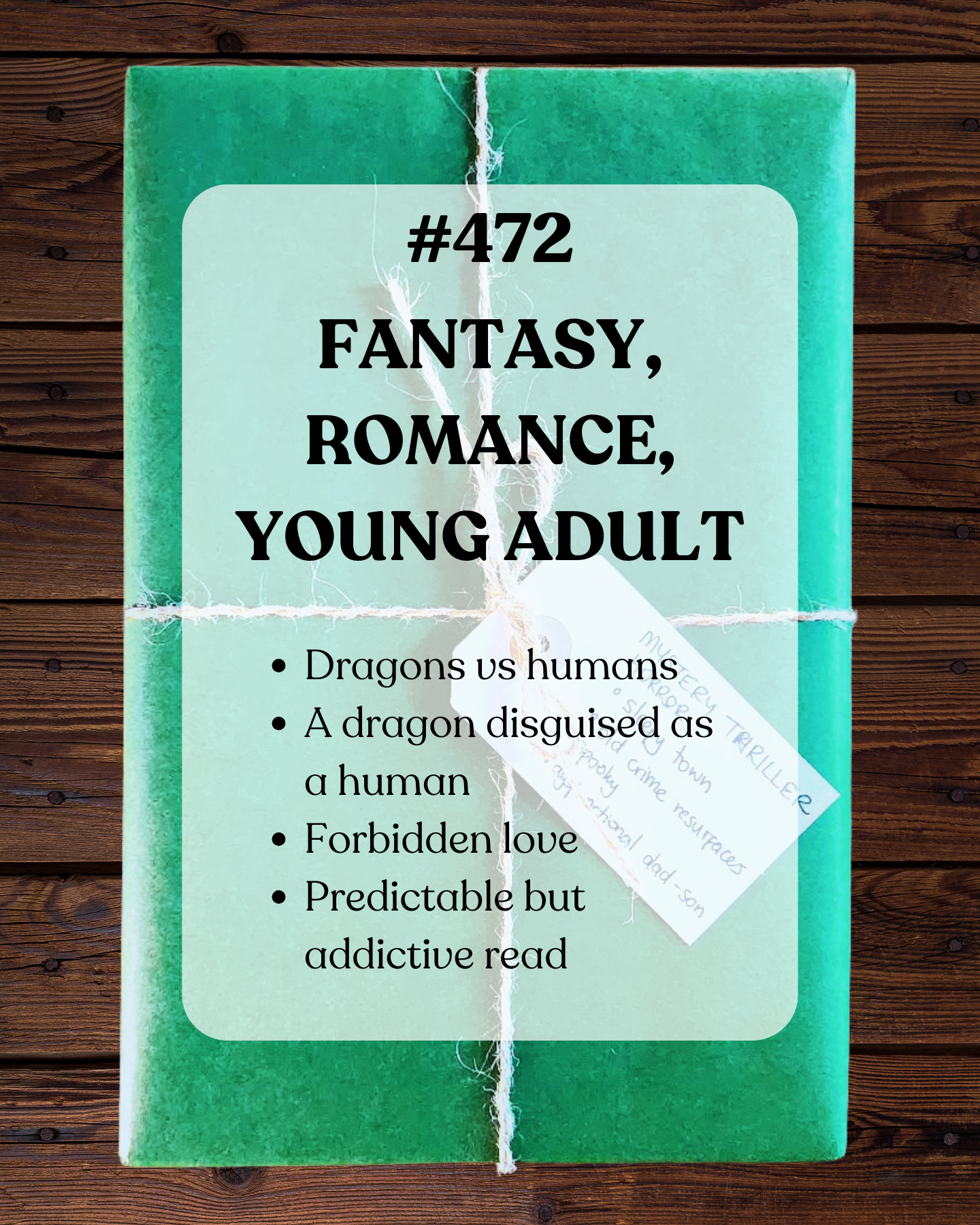 Book 472 - Fantasy, Romance, Young Adult