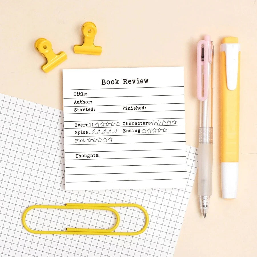 Mini Book Review Sticky Note Pad