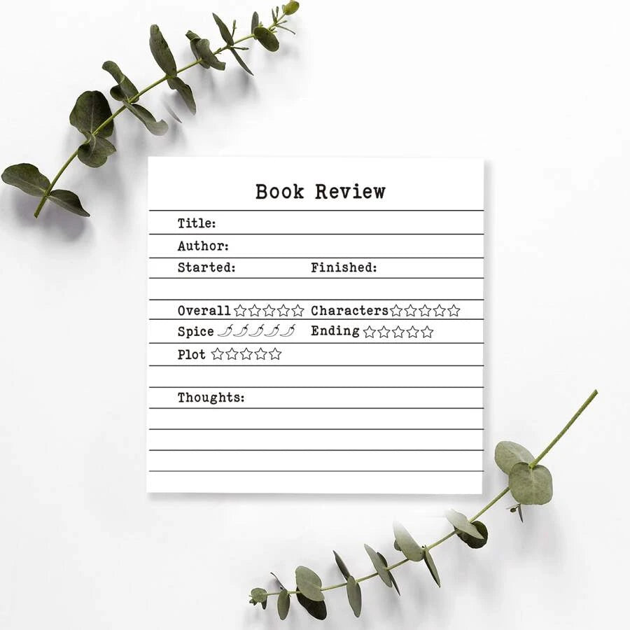 Mini Book Review Sticky Note Pad