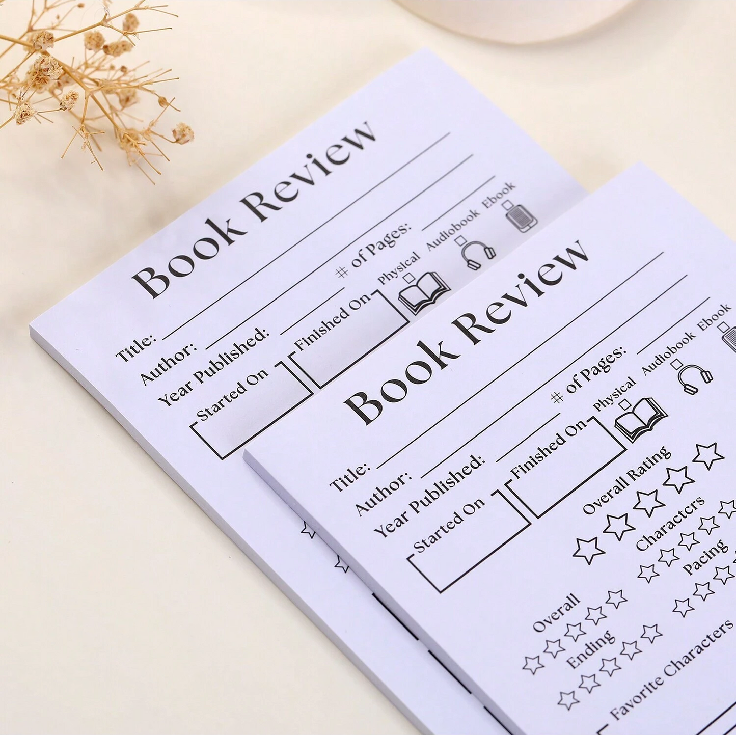 Classic Book Review Sticky Note Pad