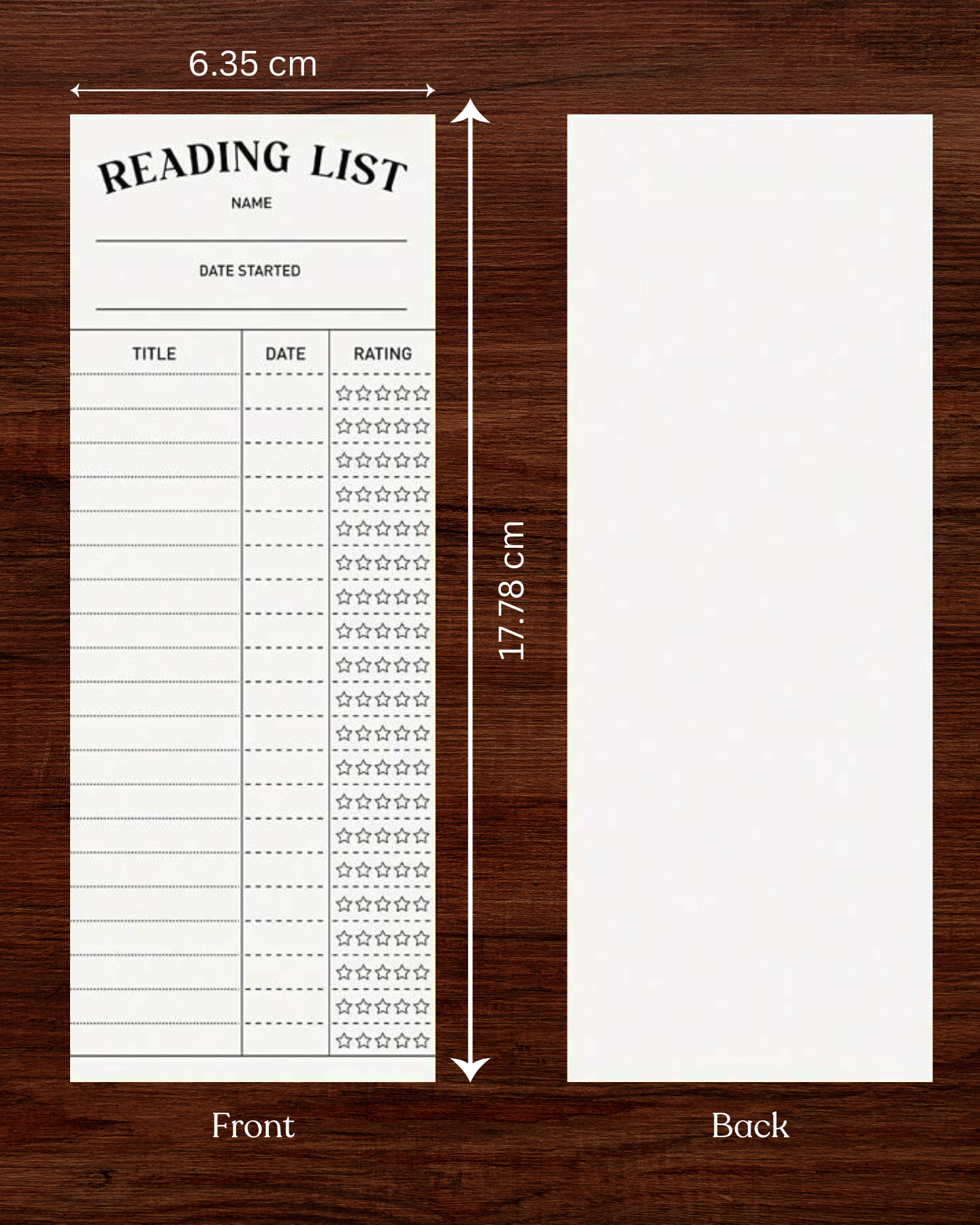 TBR List Bookmark