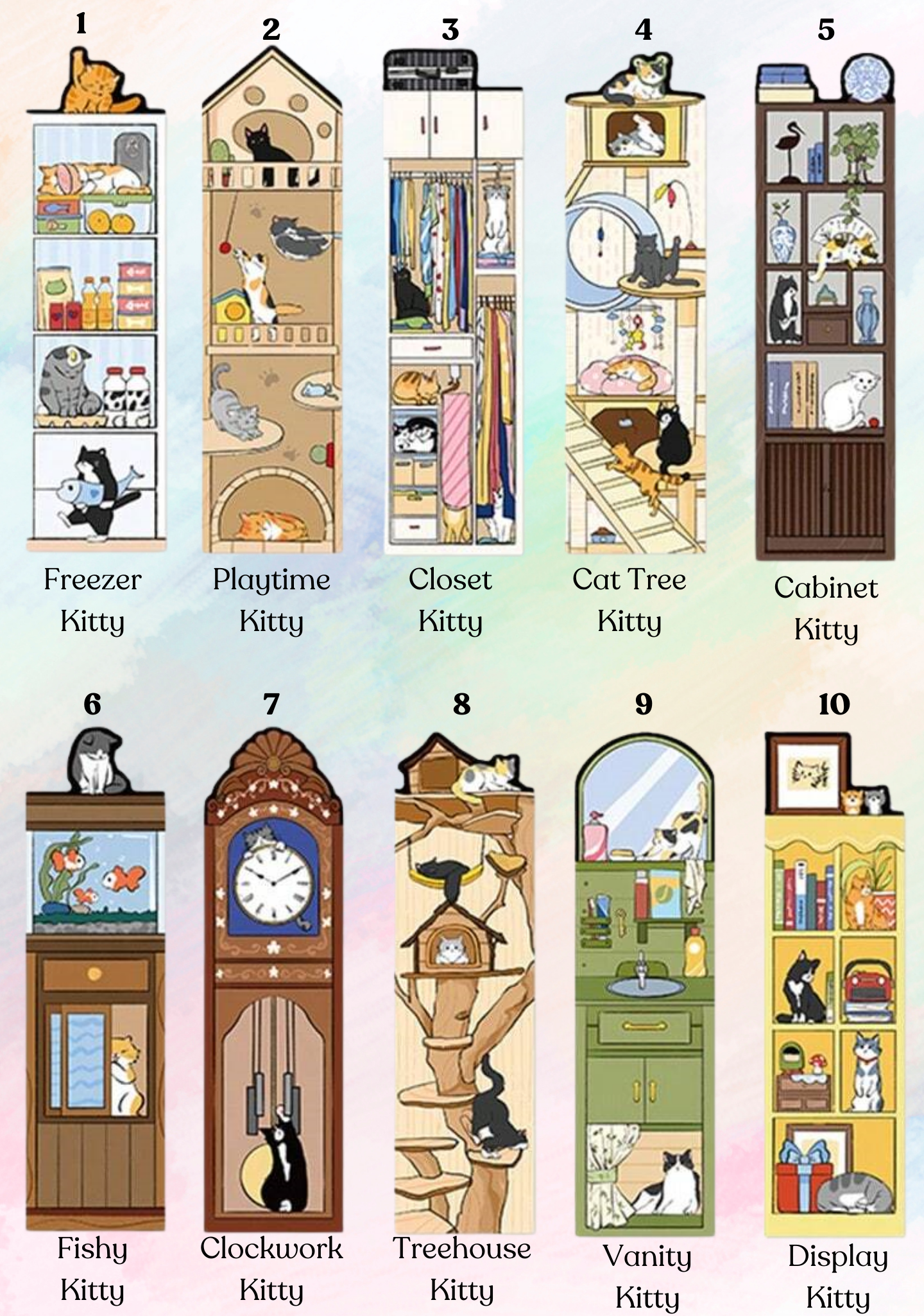 Kitty on the Shelf Bookmarks