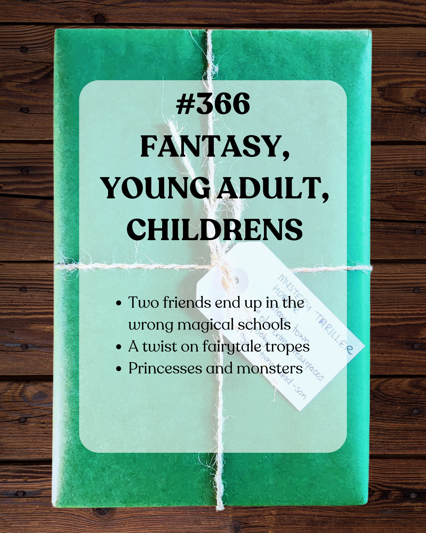 Book 366 - Fantasy, Young Adult, Childrens