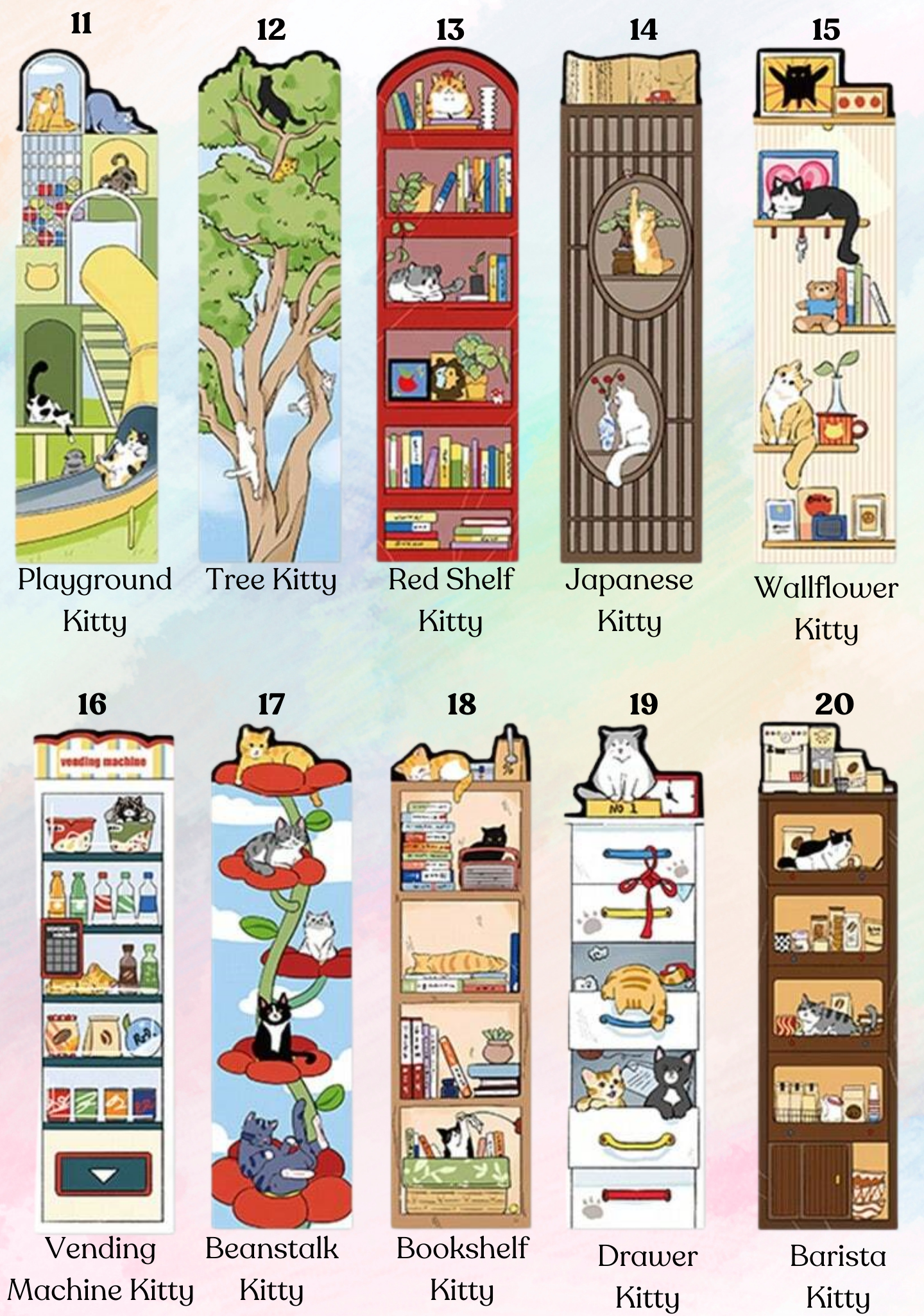 Kitty on the Shelf Bookmarks