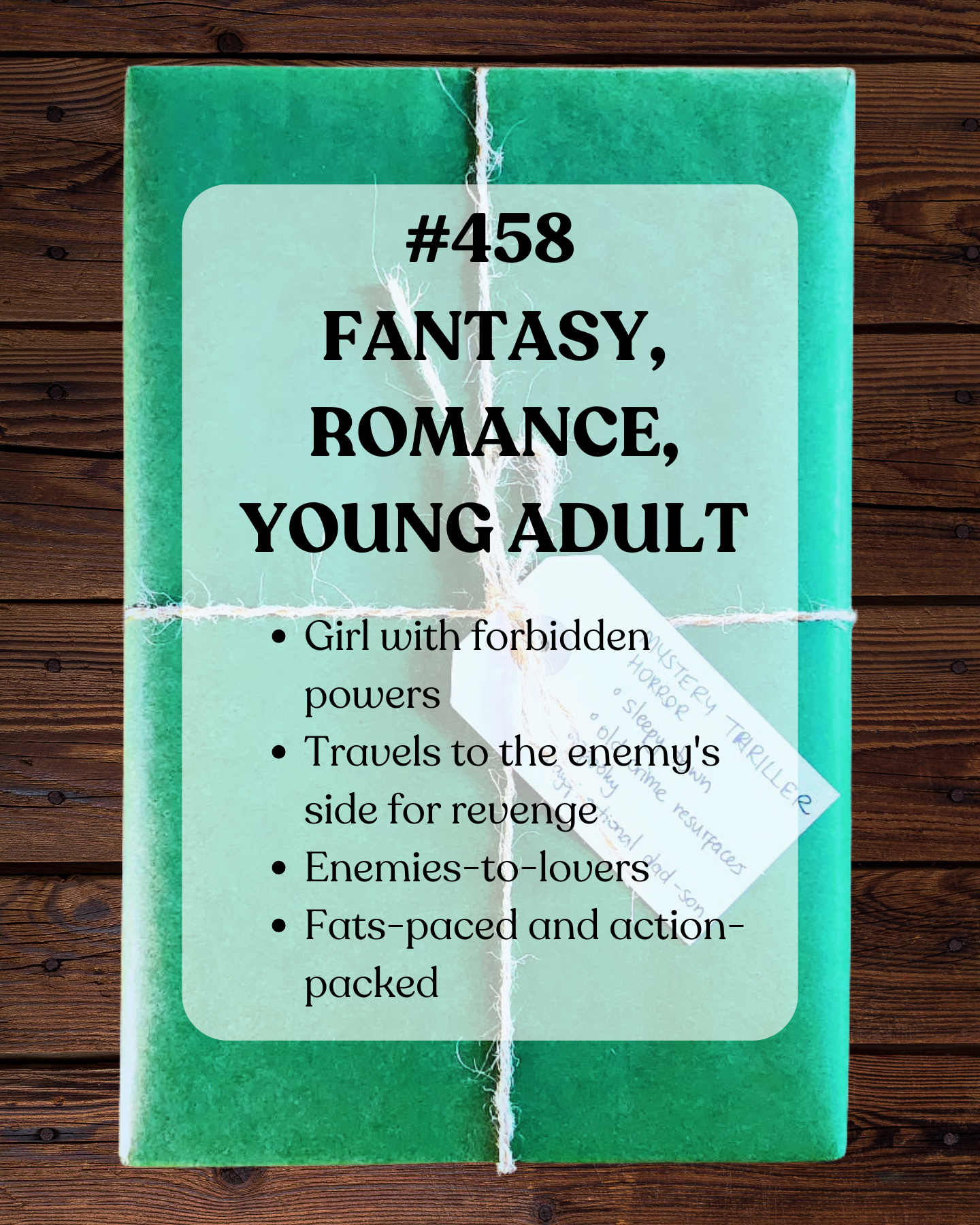 Book 458 - Fantasy, Romance, Young Adult