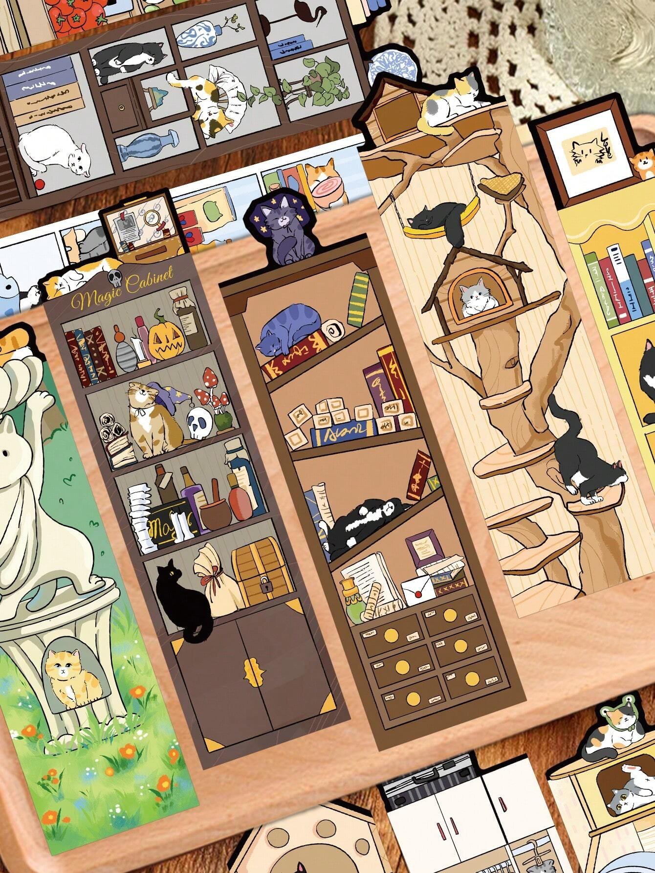 Kitty on the Shelf Bookmarks