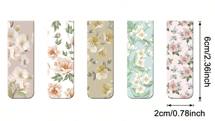Floral Magnetic Bookmark
