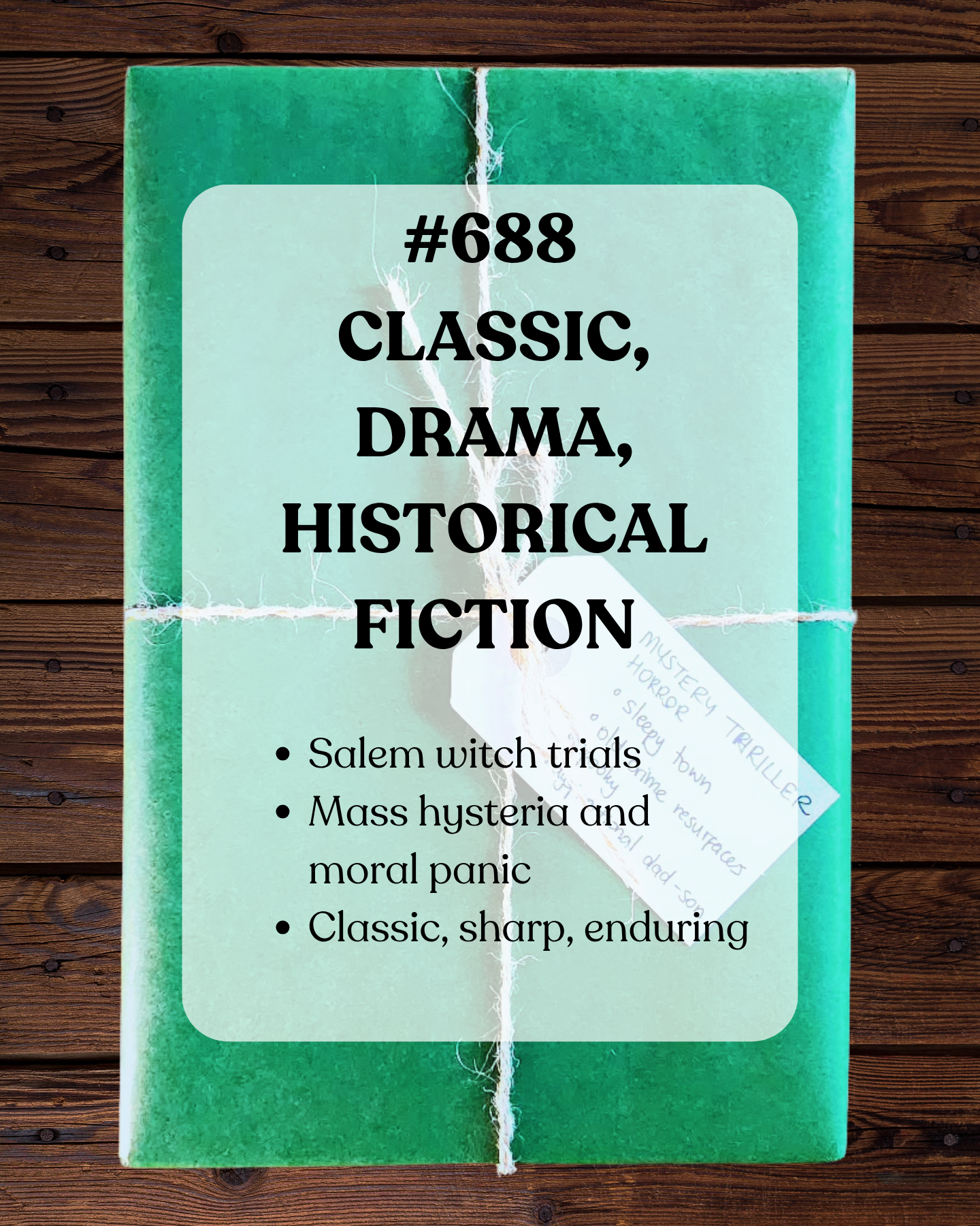 Book 688 - Classic, Drama, Historical Fiction