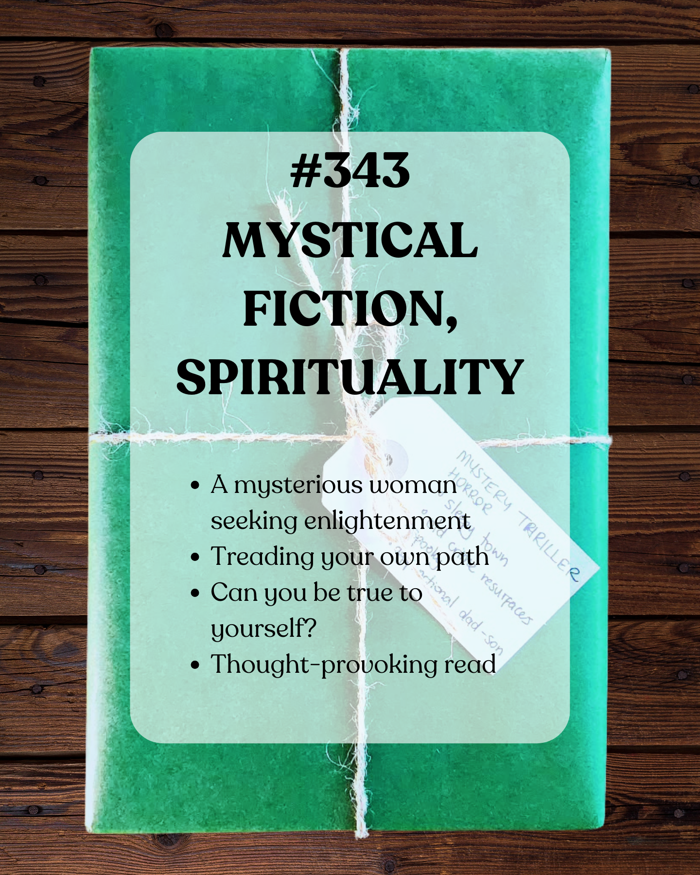 Book 343 - Mystical Fiction, Fiction, Spirituality