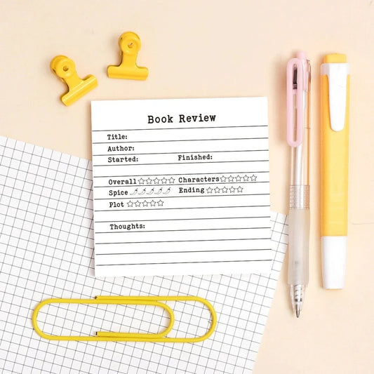 Mini Book Review Sticky Note Pad