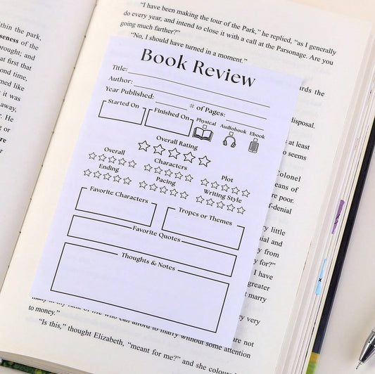 Classic Book Review Sticky Note Pad