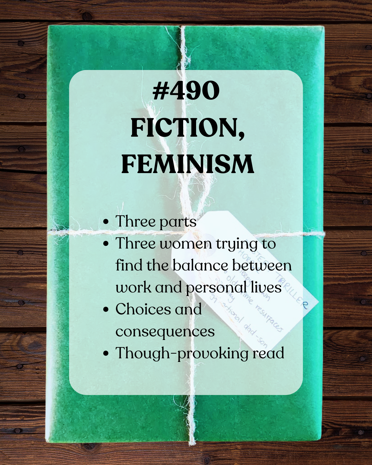 Book 490 - Fiction, Feminism