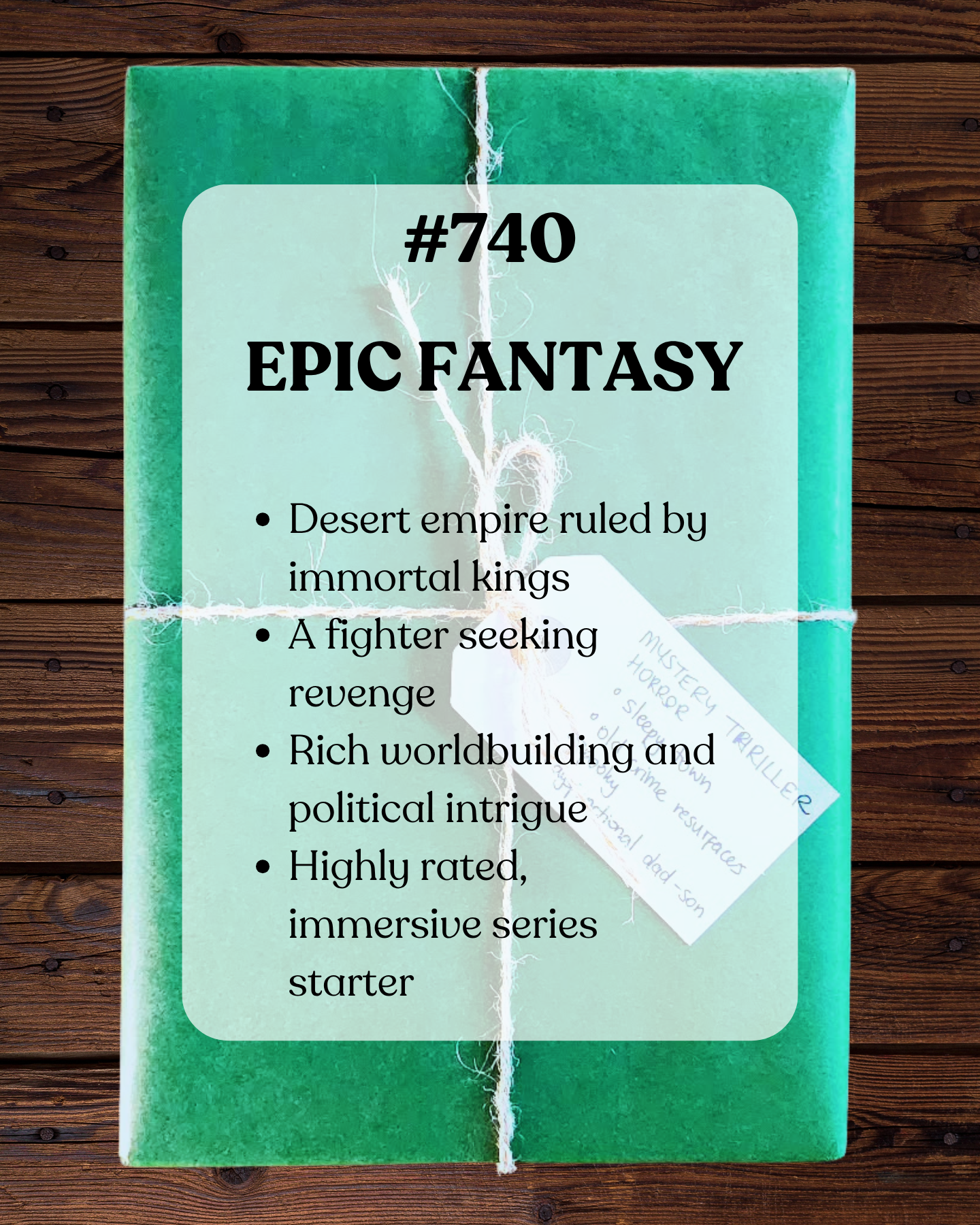 Book 740 - Epic Fantasy