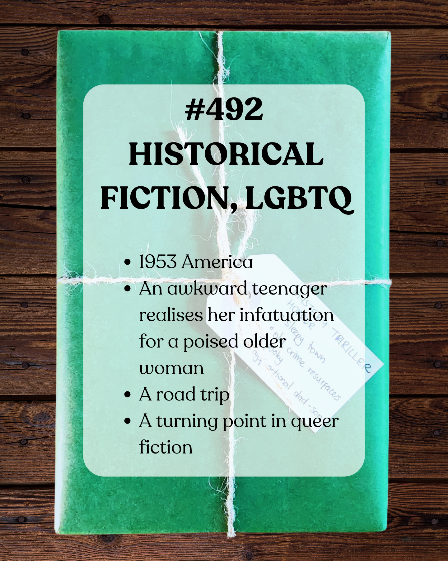Book 492 - Historical Fiction, LGBTQ