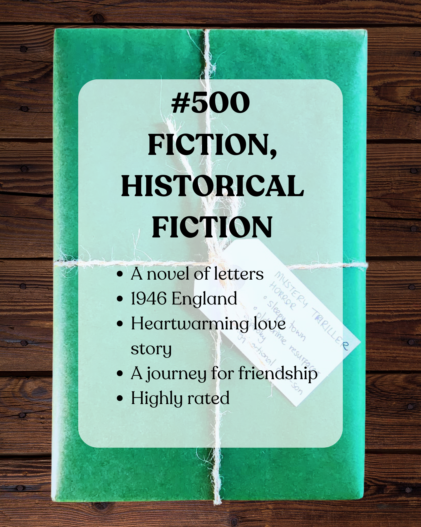 Book 500 - Fiction, Historical Fiction