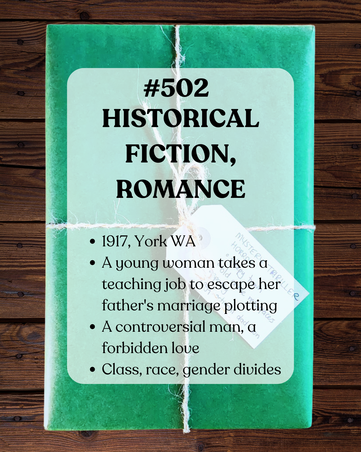 Book 502 - Historical Fiction, Romance, Australian