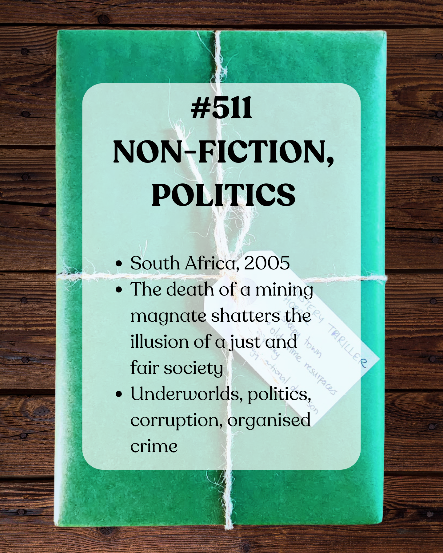 Book 511 - Non-Fiction, Politics