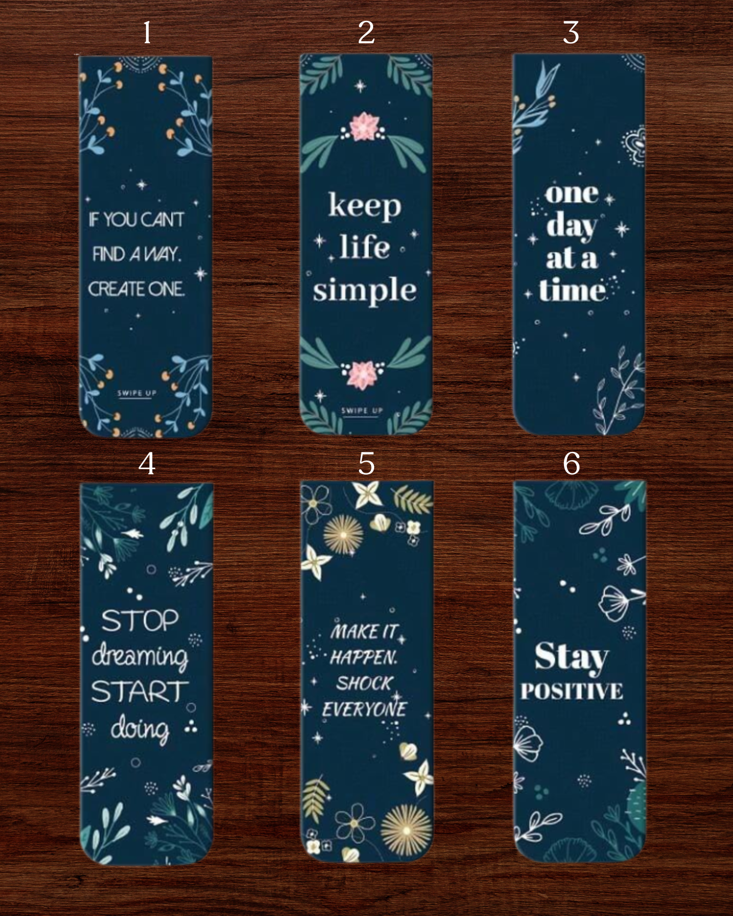 Pep Talk Magnetic Bookmarks