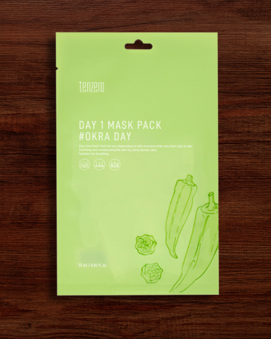 Tenzero #Okra Day 1 Sheet Mask